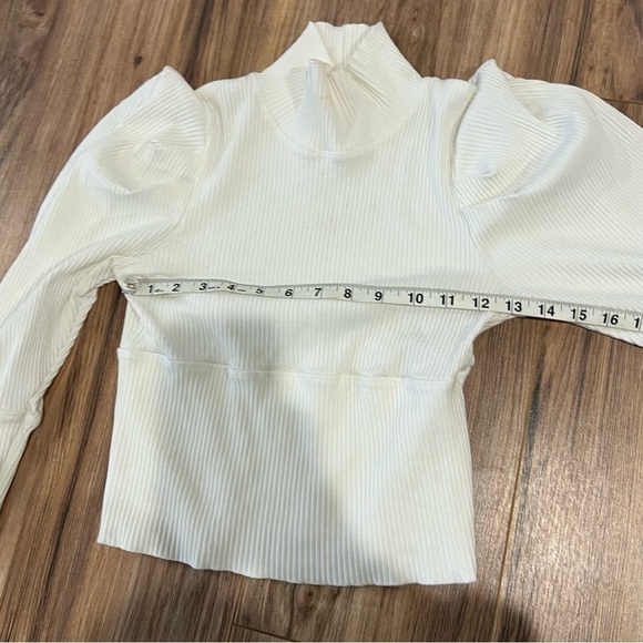 Free People Lala Ribbed Turtleneck Cropped Top - Picture 8 of 9